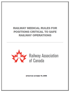 Railway Medical Rules for Positions Critical to Safe Railway Operations